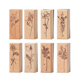 1pc floral wooden stamp(Z26080501)