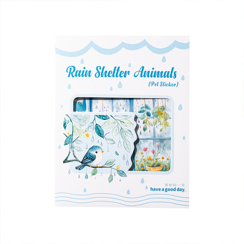 15pcs rain shelter animals sticker pack (S25070201)