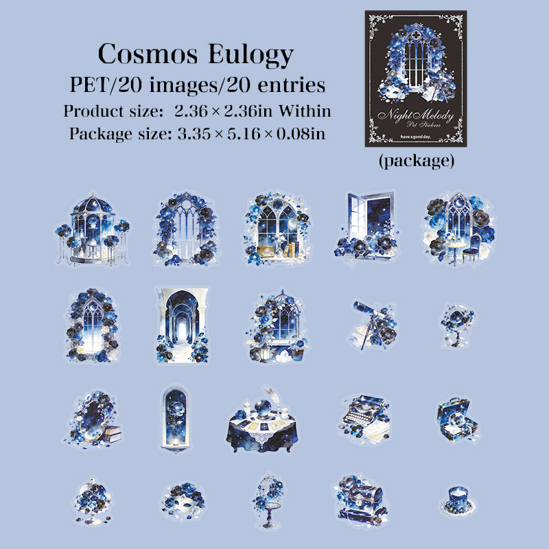 20pcs night melody sticker pack(S26060306)