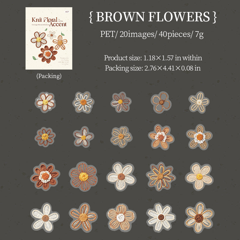 40pcs flower sticker pack(S25072206)