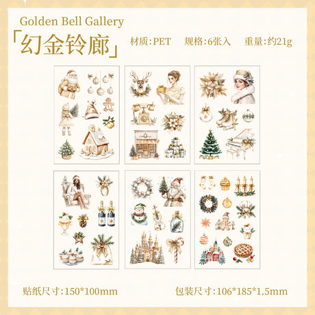 6sheets Christmas PET-sticker pack (S25092406)
