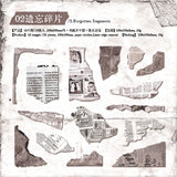 15pcs retro-burned sticker pack (S25102806)