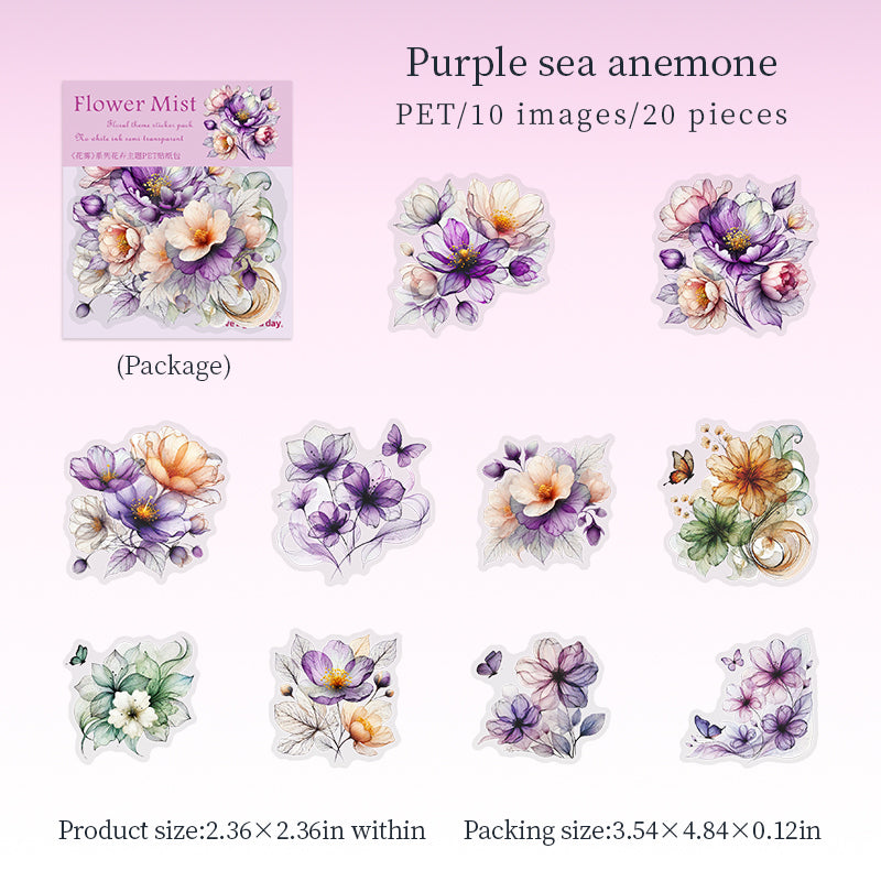 20pcs flower sticker pack(S26071106)