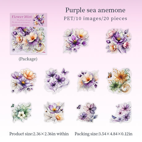 20pcs flower sticker pack(S26071106)