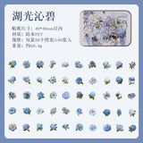 100pcs flower sticker tin box(S26071406)