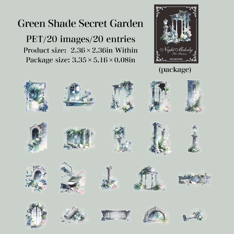 20pcs night melody sticker pack(S26060306)