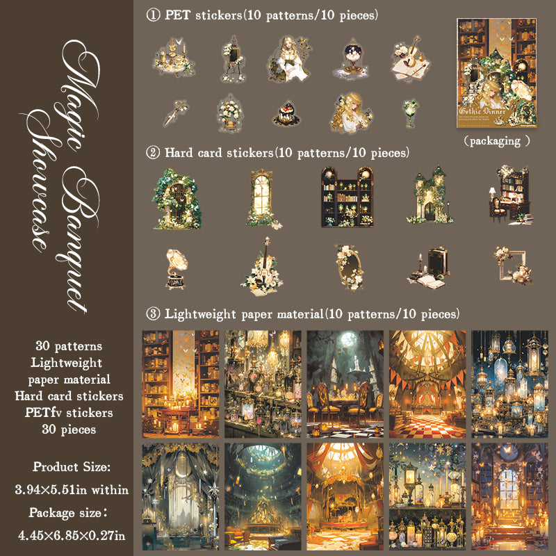 30pcs gothic sticker + paper pack (P25100906)