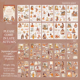 20sheets fall view PET+washi sticker book (TZB25101606)