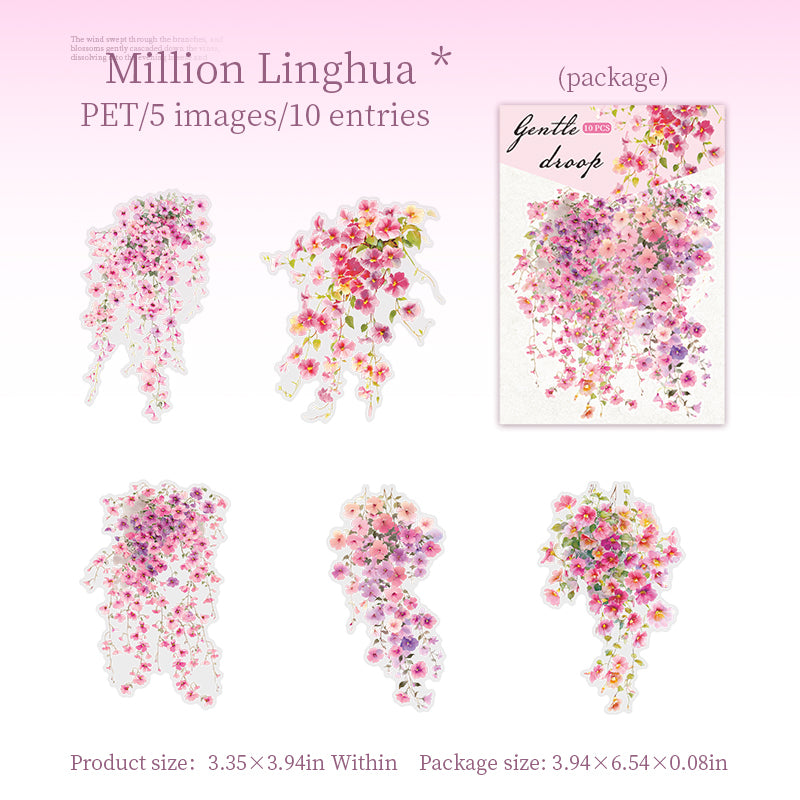 10pcs flower sticker pack(S26071906)