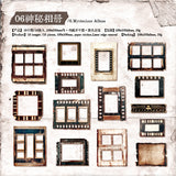 15pcs retro-burned sticker pack (S25102806)