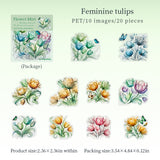 20pcs flower sticker pack(S26071106)