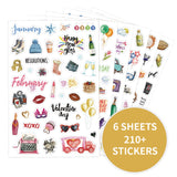 6 sheets 12month planner sticker pack (S25112404)