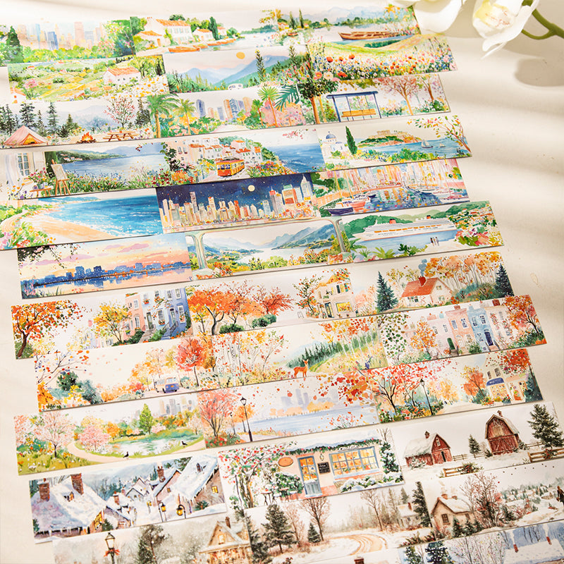 24pcs season view sticker book (TZB26031801)