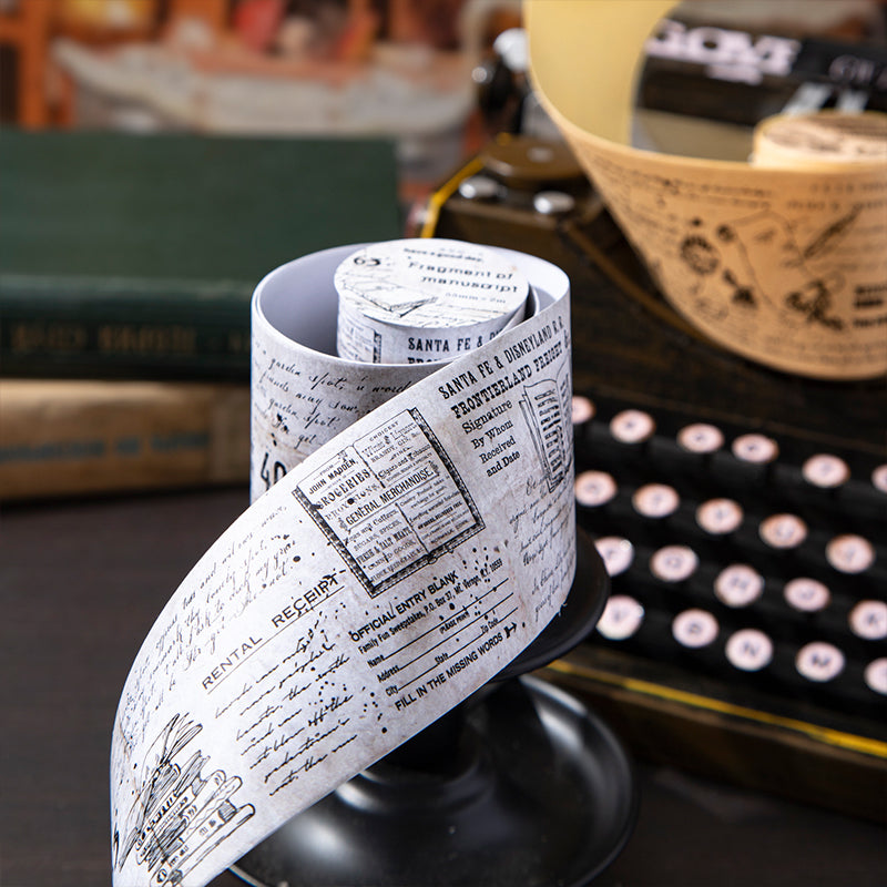 1 roll vintage manuscript washi-tape (T25110603)