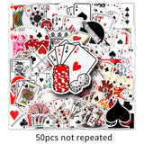 50pcs poker sticker pack(S25121503)