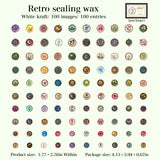 100pcs vintage label sticker pack (S25102107)