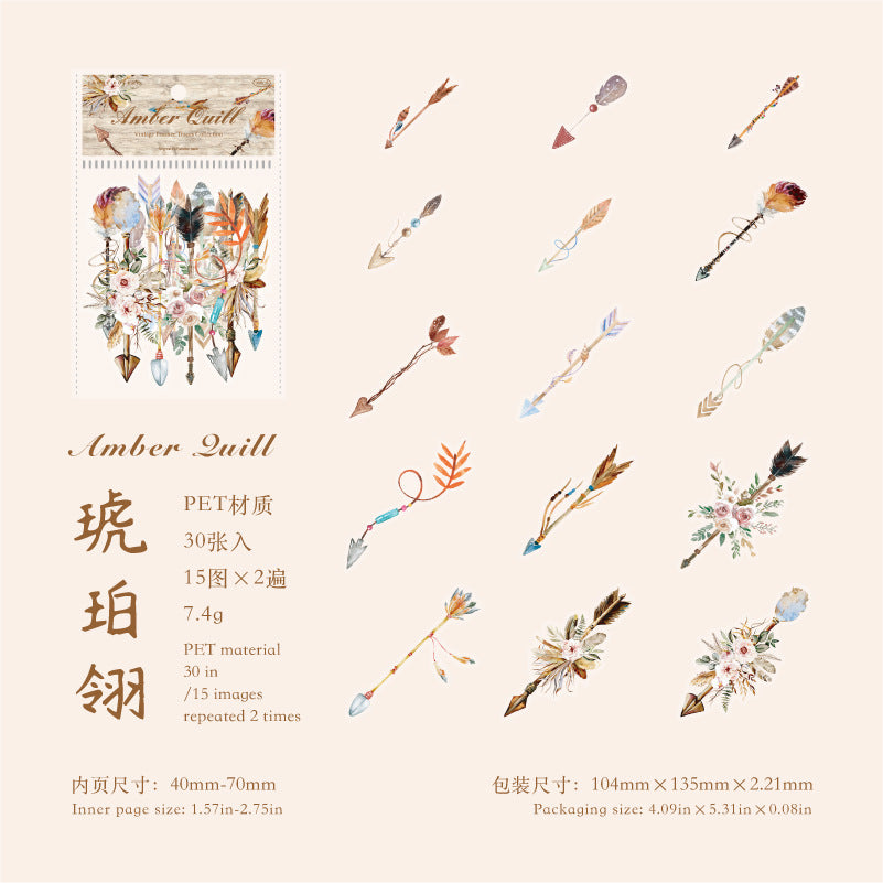 30pcs quill sticker pack (S26032307)
