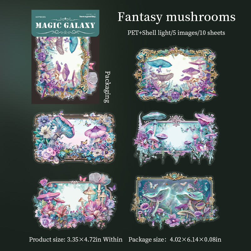10pcs magic galaxy PET-sticker pack (S25092507)
