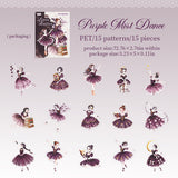 15pcs ballet sticker pack(S26061007)