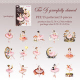 15pcs ballet sticker pack(S26061007)