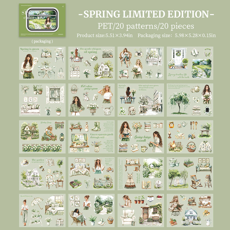 20pcs spring PET-pre cut sticker book(TZB26020307)