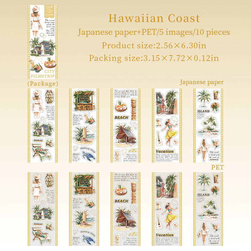 10sheets city pre-cut sticker book(TZB26040707)