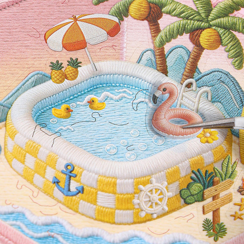 2pcs 3D summer sticker pack(S26042901)