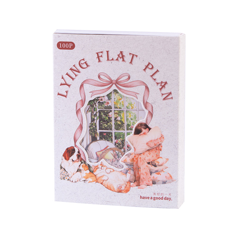 100pcs lying lifestyle sticker pack (S25082710)