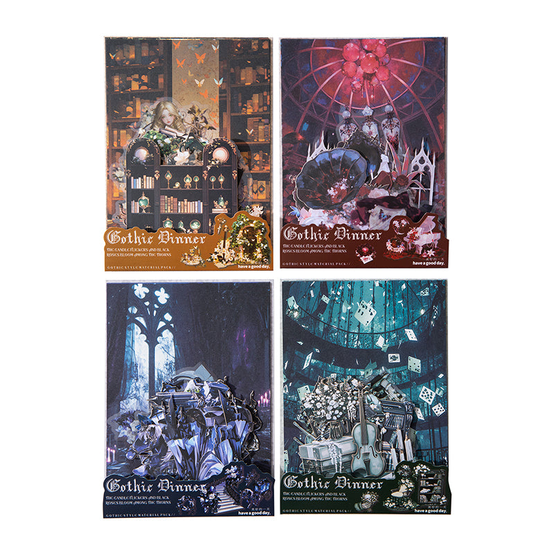 30pcs gothic sticker + paper pack (P25100906)