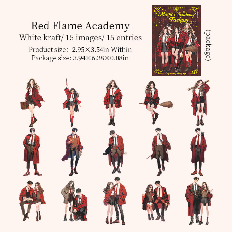 15pcs magic academy sticker pack (S25102108)