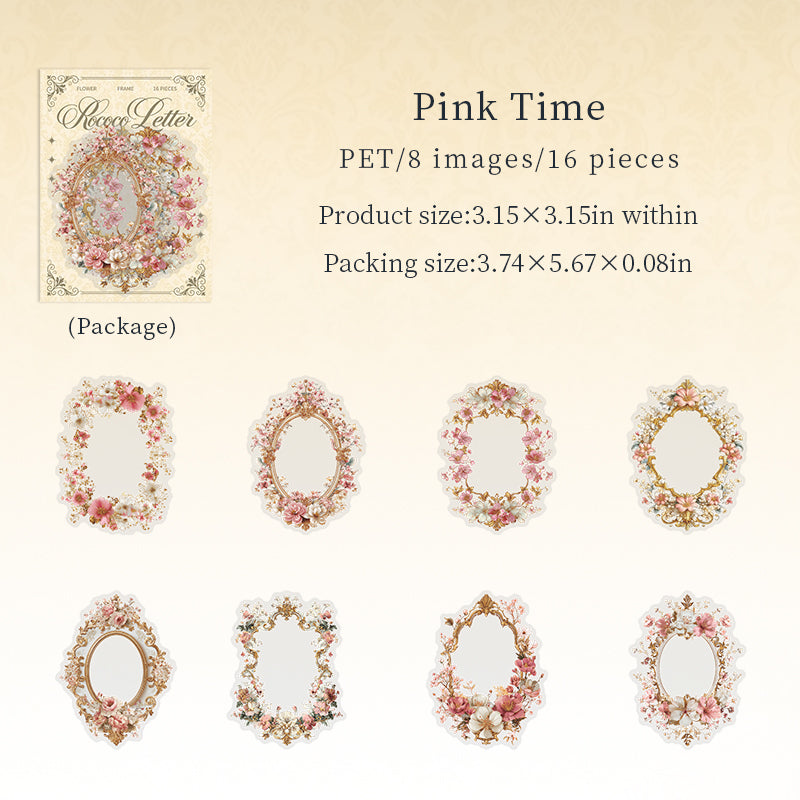 16pcs flower frame sticker pack(S26071908)