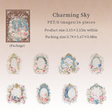16pcs flower frame sticker pack(S26071908)