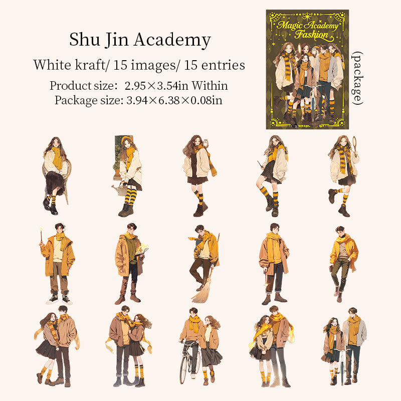 15pcs magic academy sticker pack (S25102108)