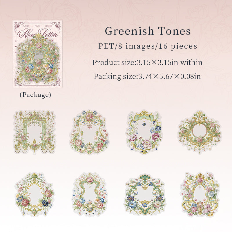 16pcs flower frame sticker pack(S26071908)
