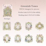 16pcs flower frame sticker pack(S26071908)