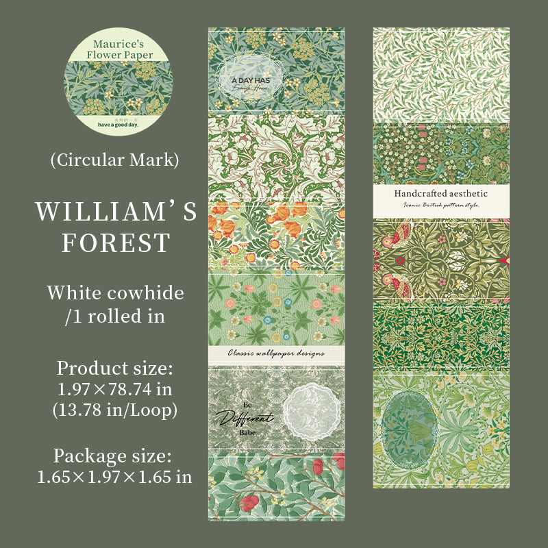 1 roll floral washi-tape (T26020309)