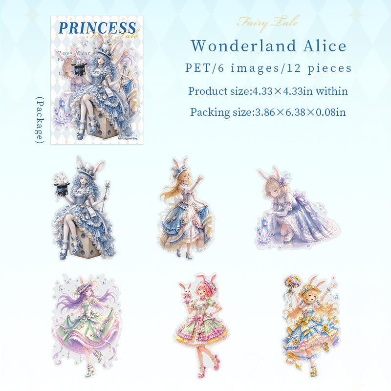 12pcs princess sticker pack(S26071909)