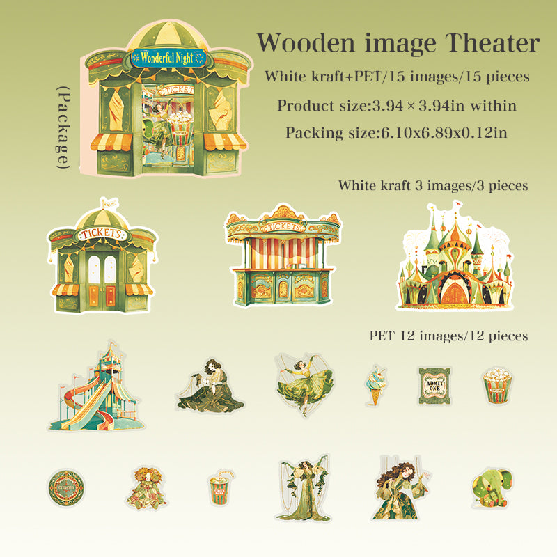 15pcs wonderful night sticker pack (S26051409)