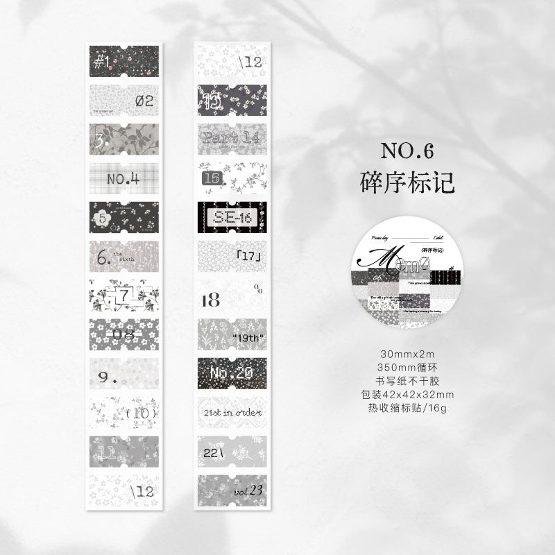 1 roll time sticker-tape(T26051509)