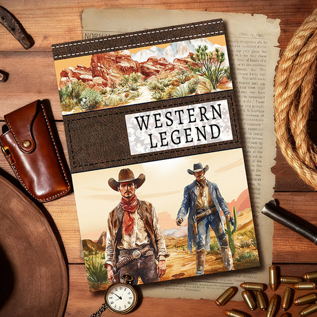 20sheets western legend sticker book (TZB25103102)