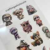 1pc Exclusive Halloween Animal Mummies PET-stickers A5 size (S26011301)
