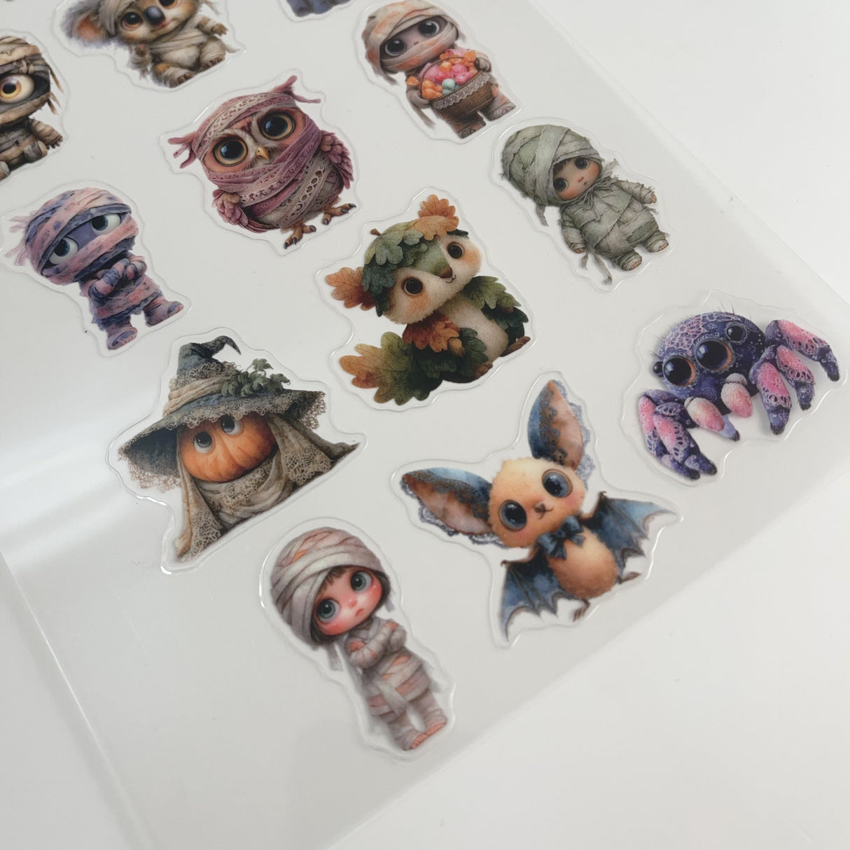 1pc Exclusive Halloween Animal Mummies PET-stickers A5 size (S26011301)