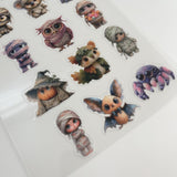 1pc Exclusive Halloween Animal Mummies PET-stickers A5 size (S26011301)
