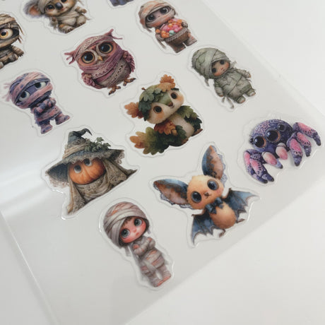 1pc Exclusive Halloween Animal Mummies PET-stickers A5 size (S26011301)