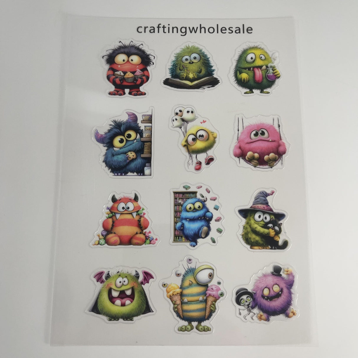 1pc Exclusive cute monster PET-stickers A5 size(S26011302)