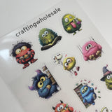 1pc Exclusive cute monster PET-stickers A5 size(S26011302)