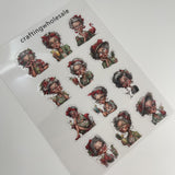 1pc Exclusive drink lady PET-stickers A5 size (S26011304)