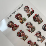 1pc Exclusive drink lady PET-stickers A5 size (S26011304)