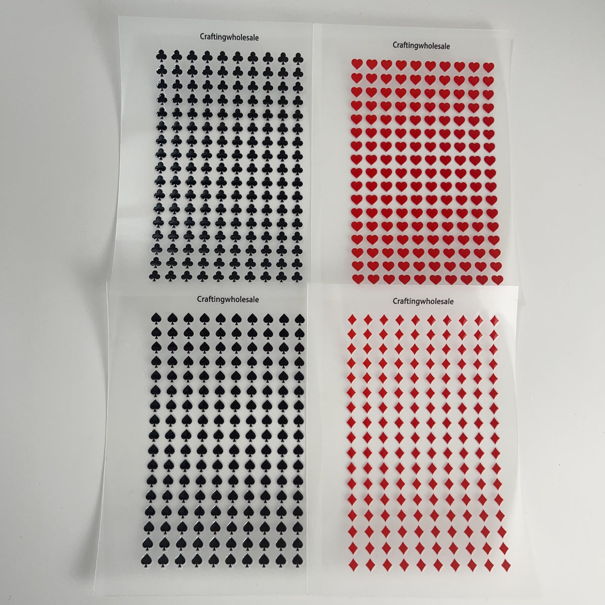 3D embossed Playing card symbols sticker A6 size (S26011308)