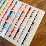 A4 size(21-29cm) 3D embossed dripping sticker  sticker (s26012902)